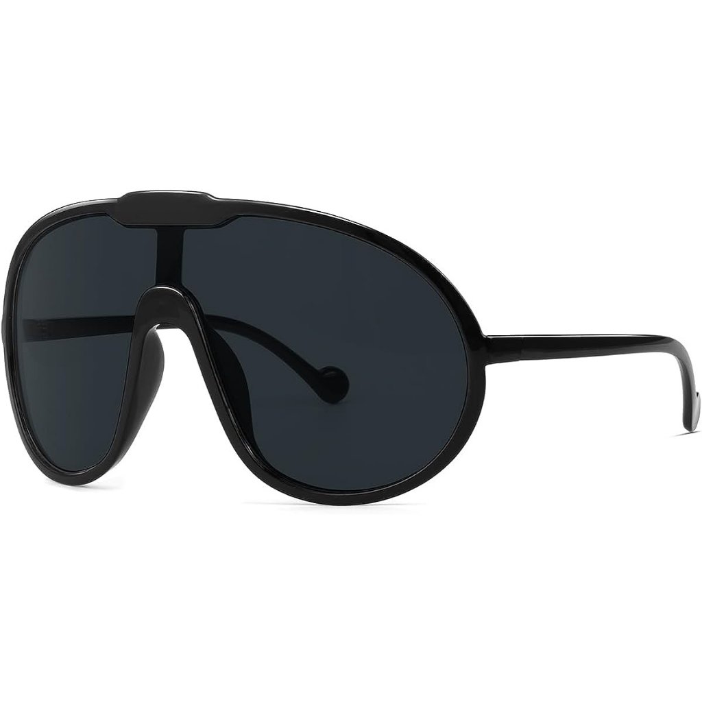 Gfuiara Women Trendy Oversized Fashion Shield Aviator Uv400 Protection Goggles